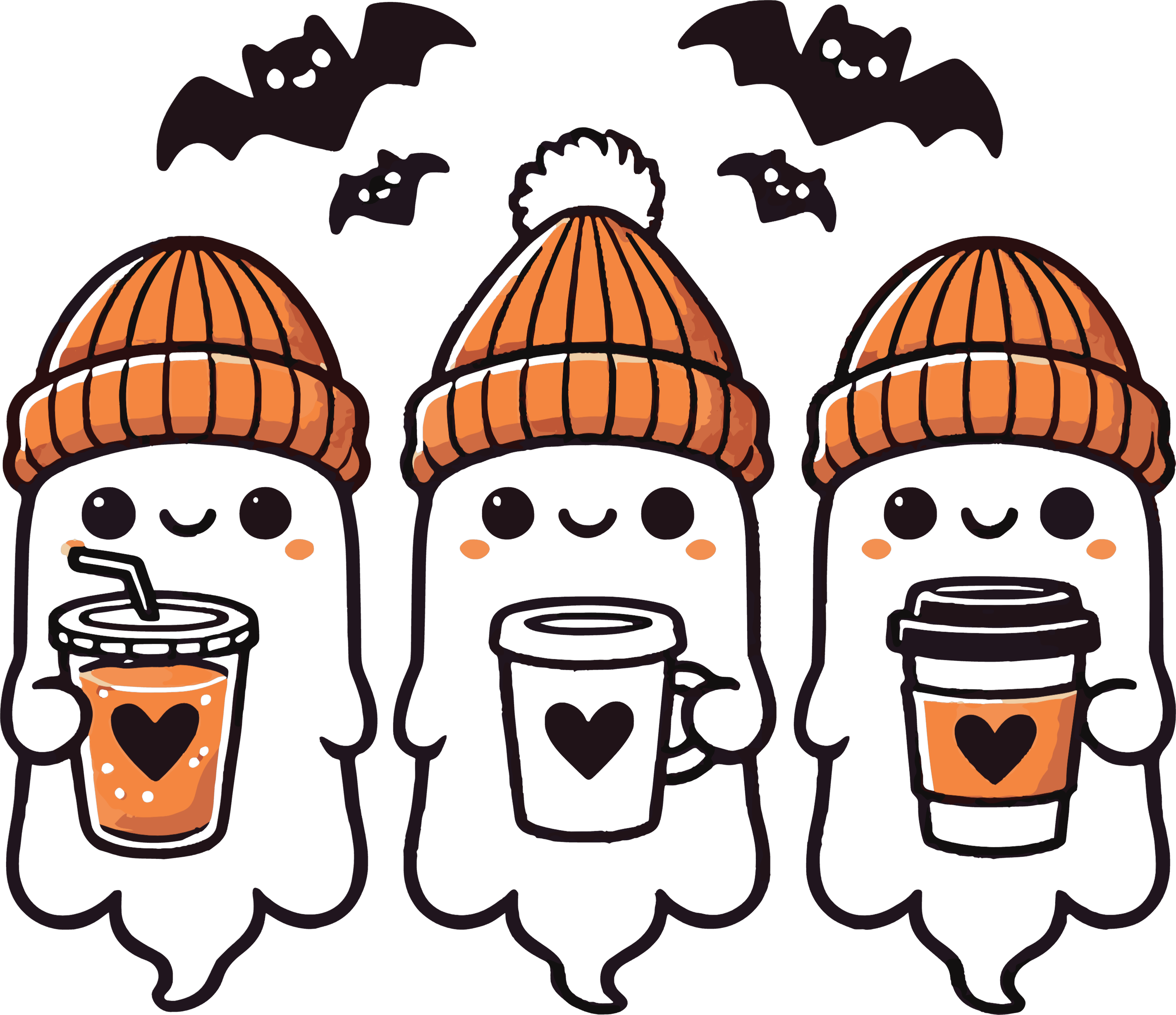 Trio of Ghosts w Coffee