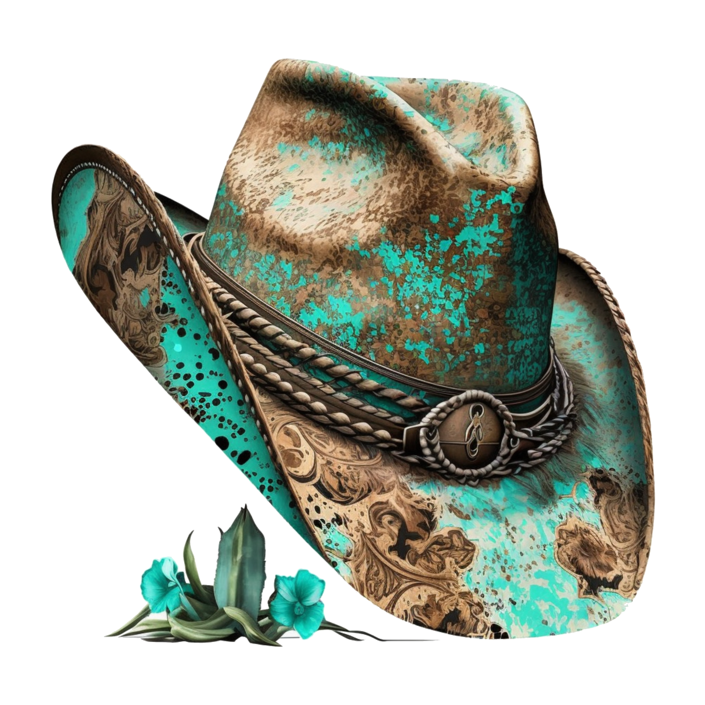 Turquoise Cowboy Hat 1