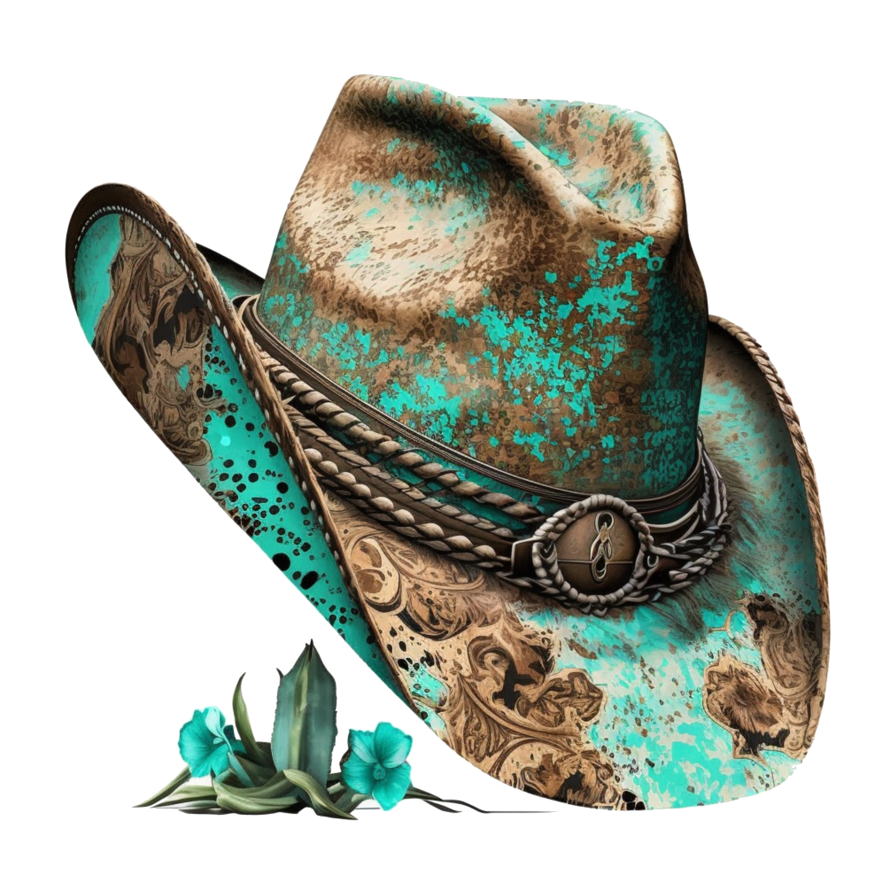 Turquoise Cowboy Hat 1