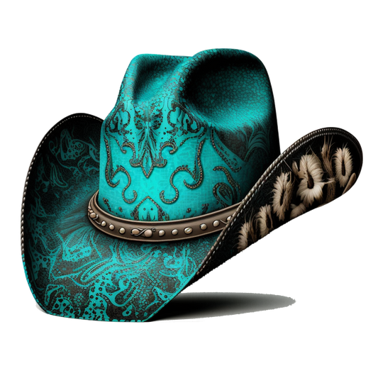 Turquoise Cowboy Hat 2