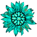Turquoise Gem Sunflower