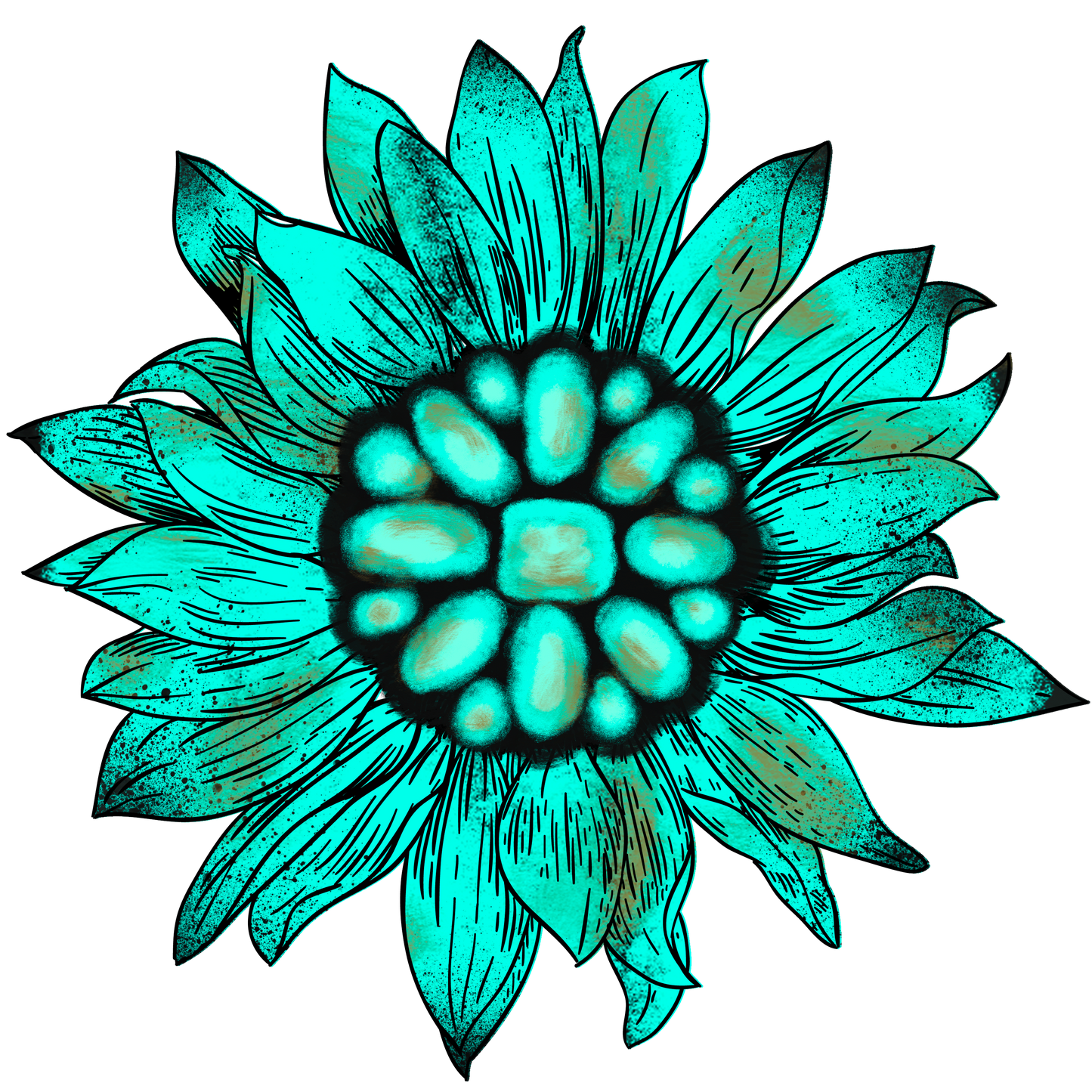 Turquoise Gem Sunflower