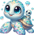 Turtle mama and Baby decal 3