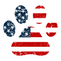 Flag Paw Print