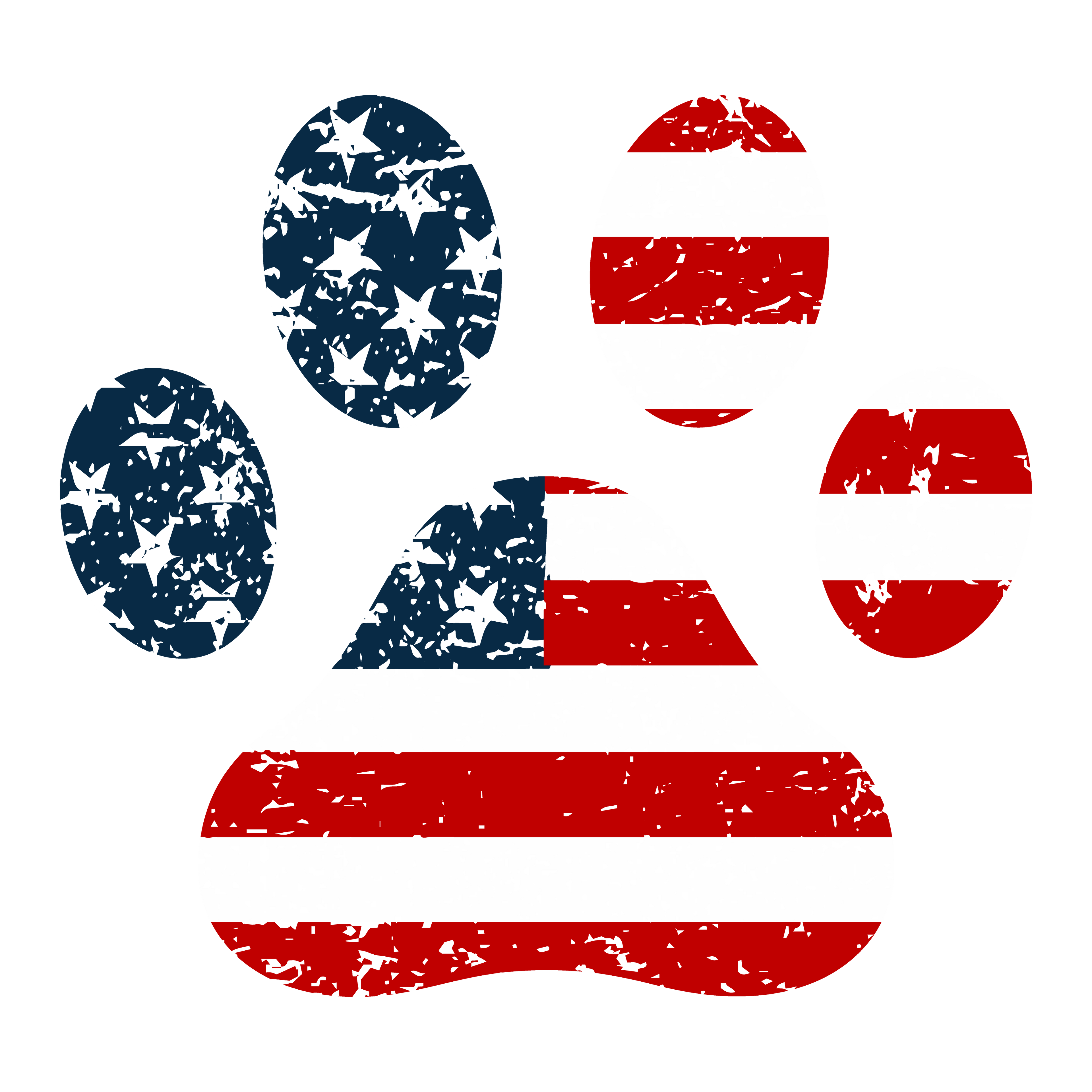 Flag Paw Print