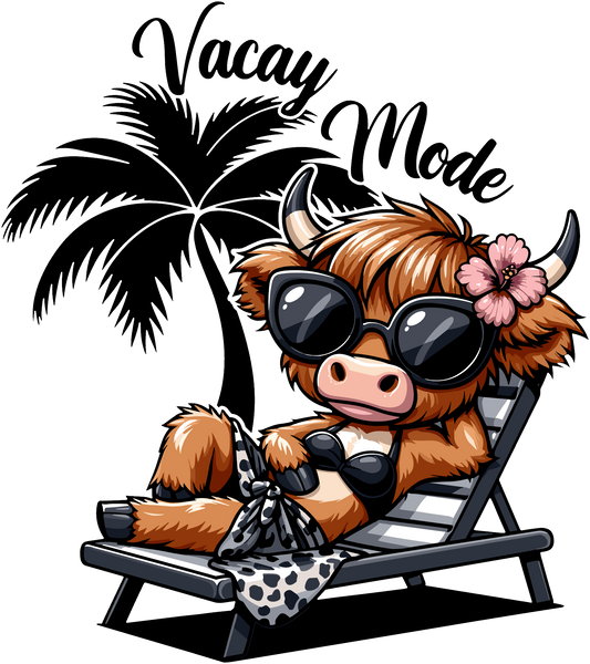 Vacay Cow Decal