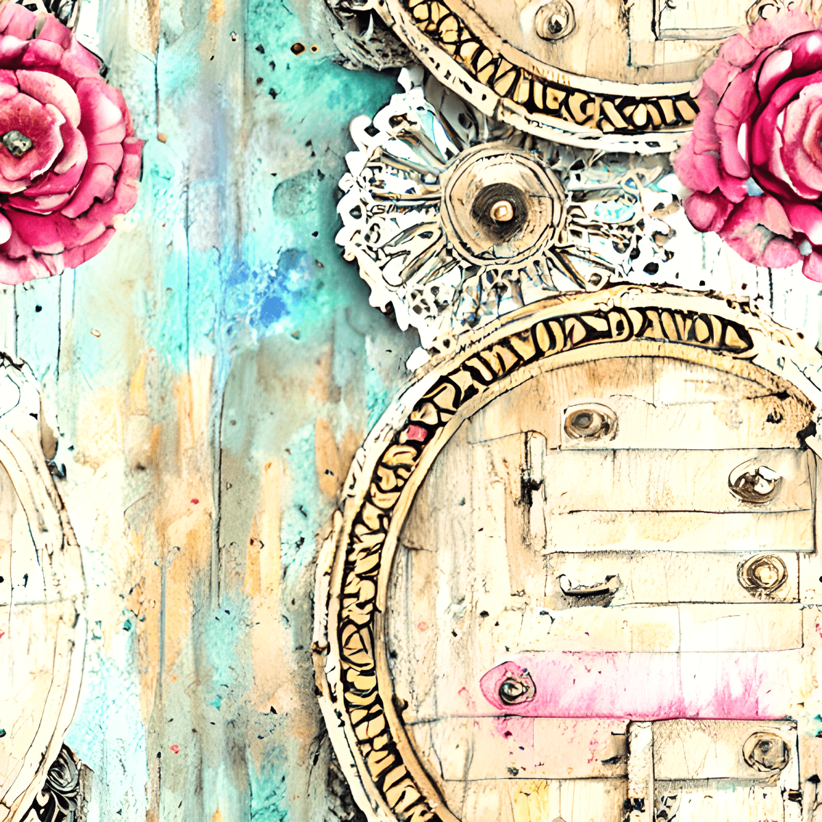 Vintage Floral Collection- Vinyl 4