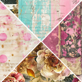 Vintage Floral Collection- Vinyl 9 Mixed Media