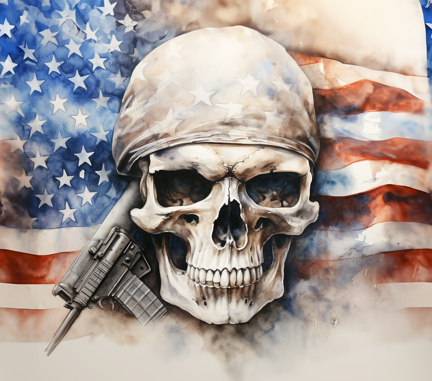 Skull W Gun Vinyl