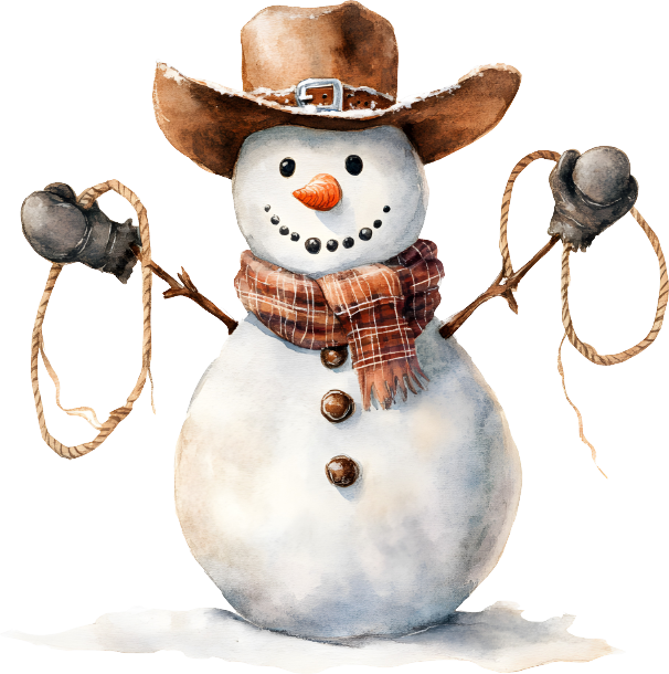 Western Christmas Collection- Snowman 1