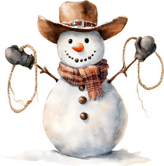 Western Christmas Collection- Snowman 1