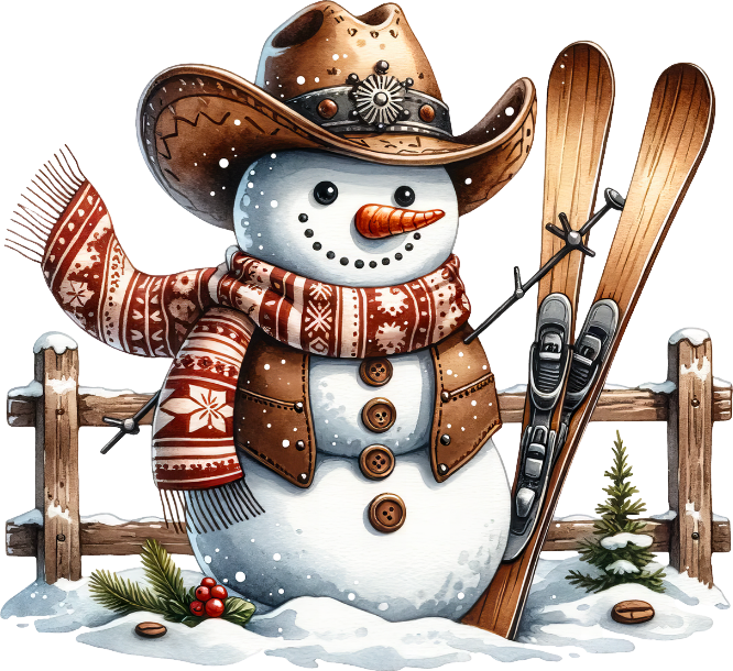 Western Christmas Collection -Snowman 2