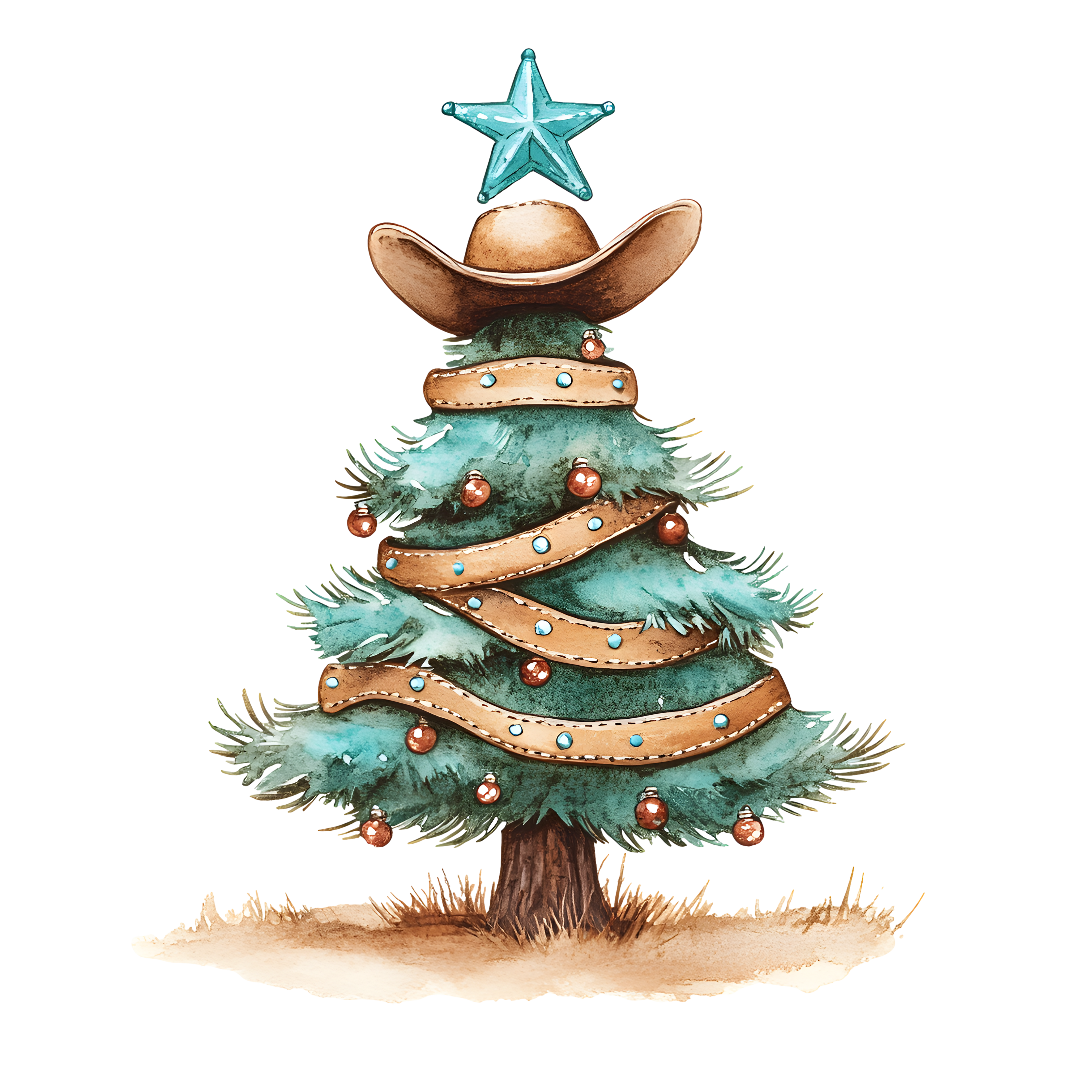 Western Christmas Decal 20