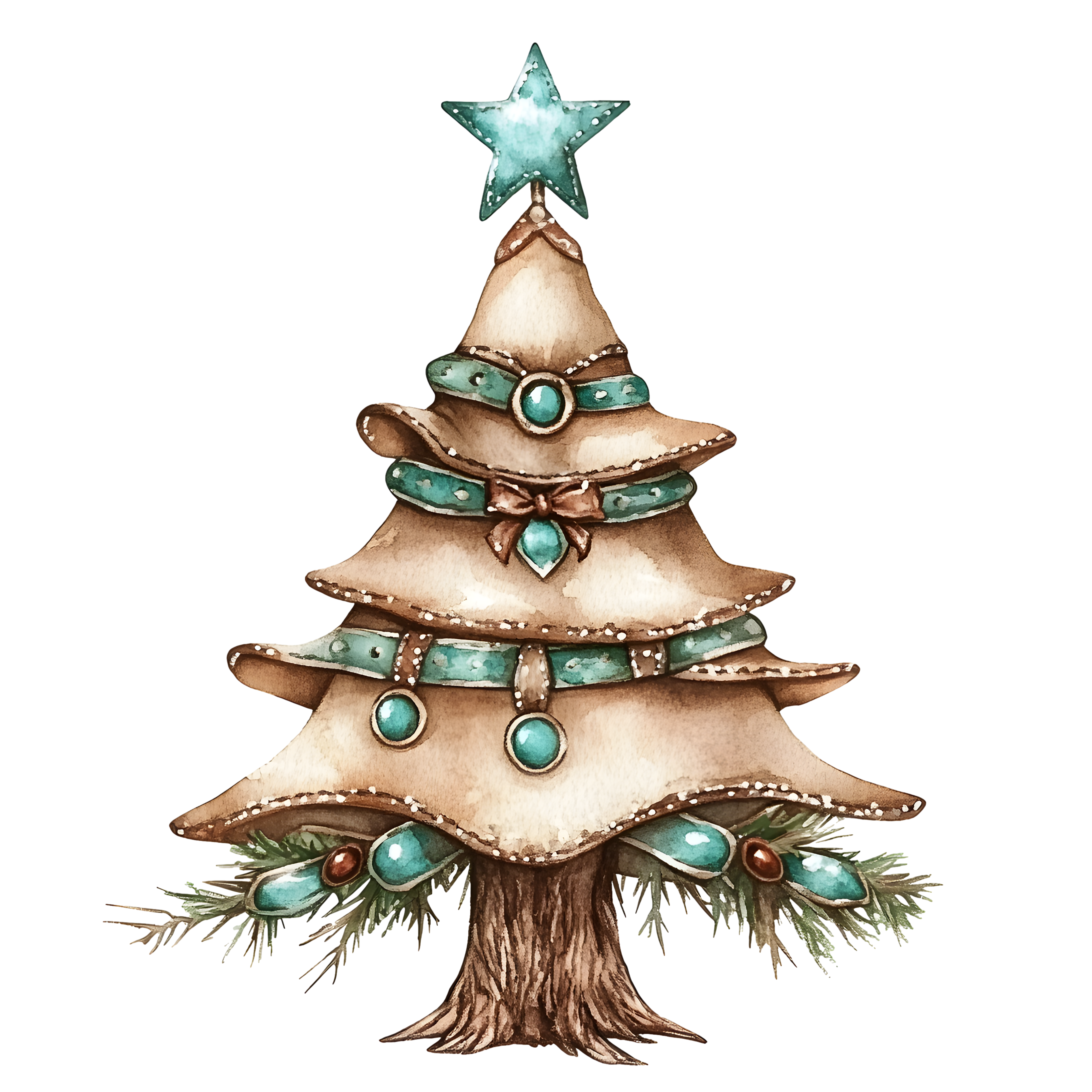 Western Christmas Decal 9