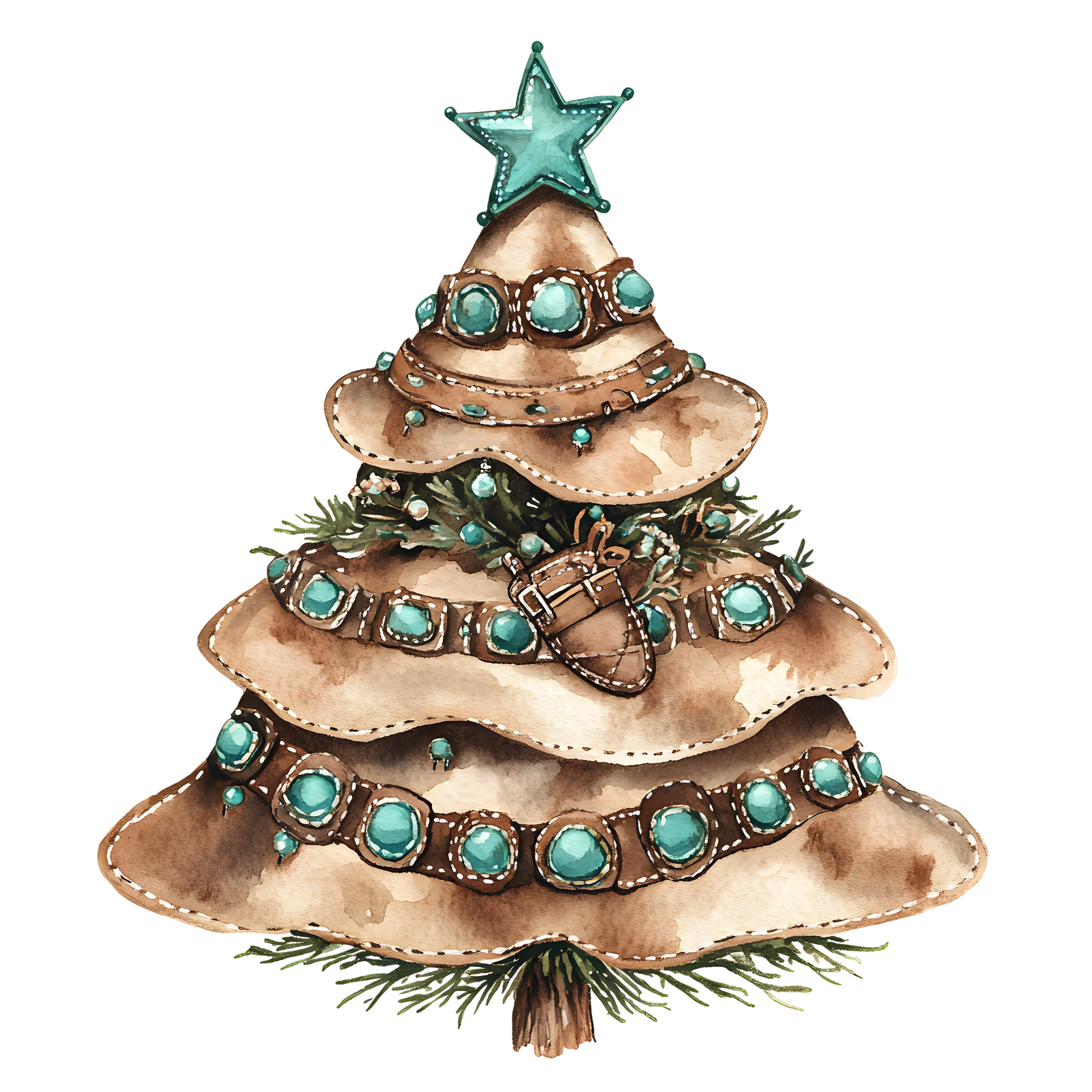 Western Christmas Decal 7