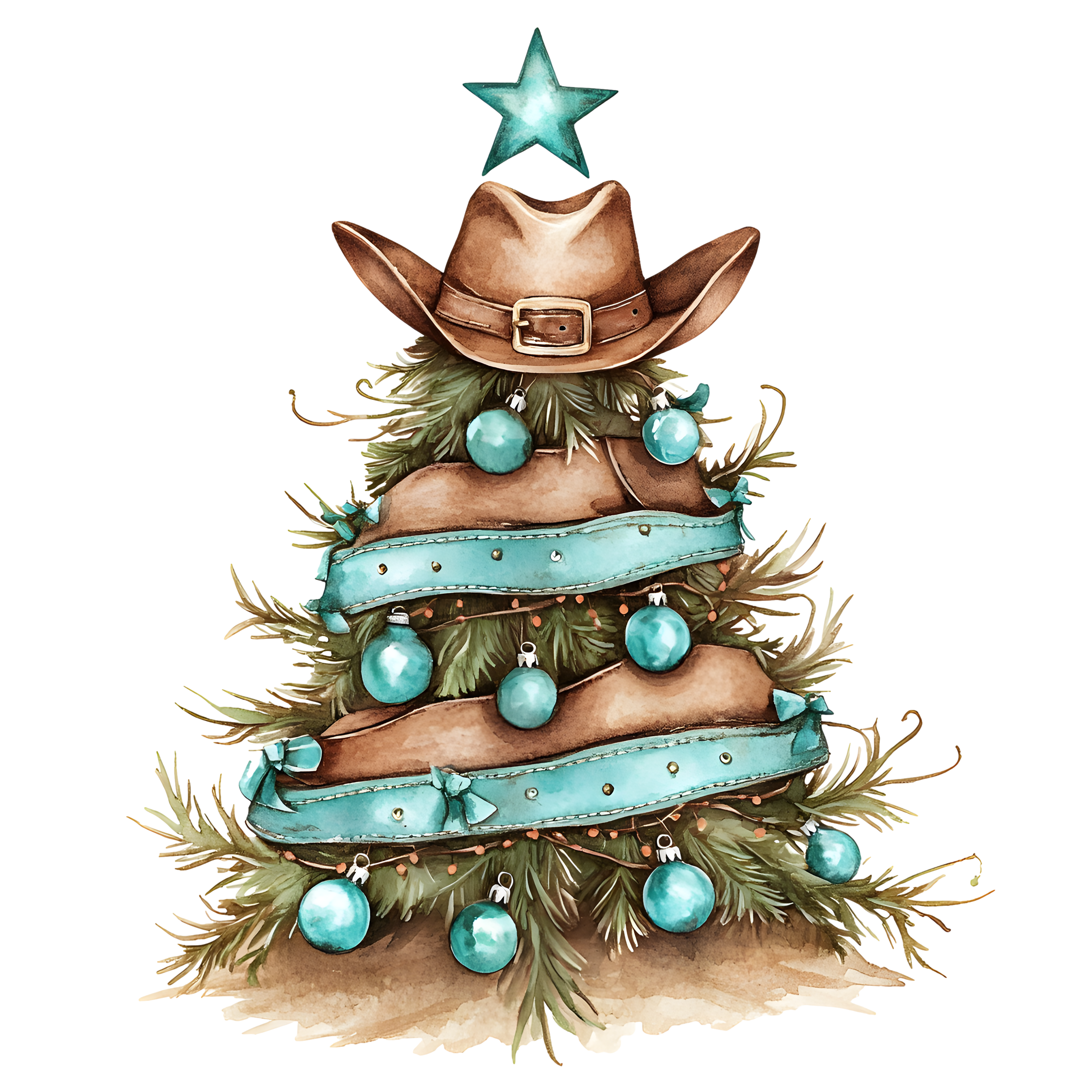 Western Christmas Decal 18