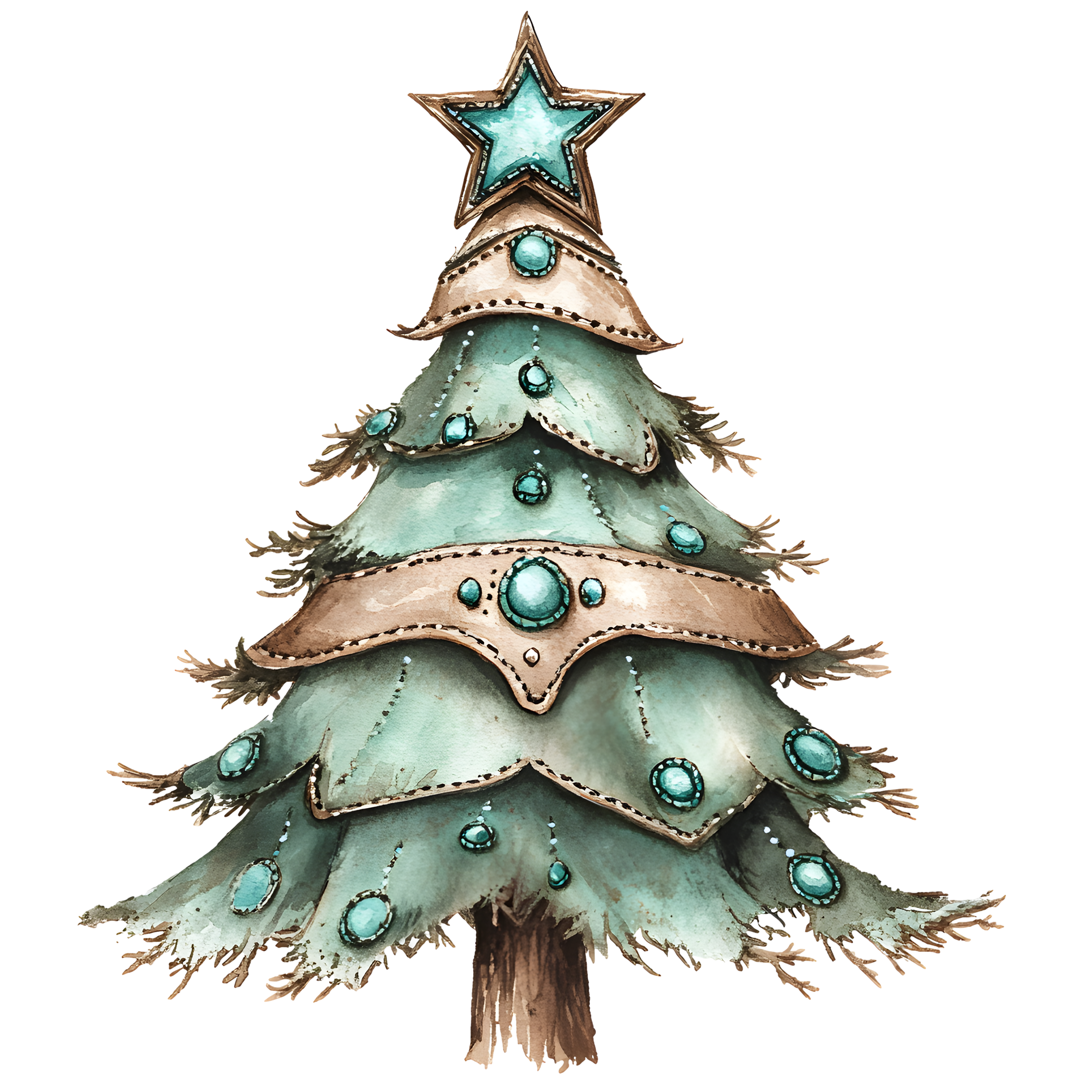 Western Christmas Decal 17