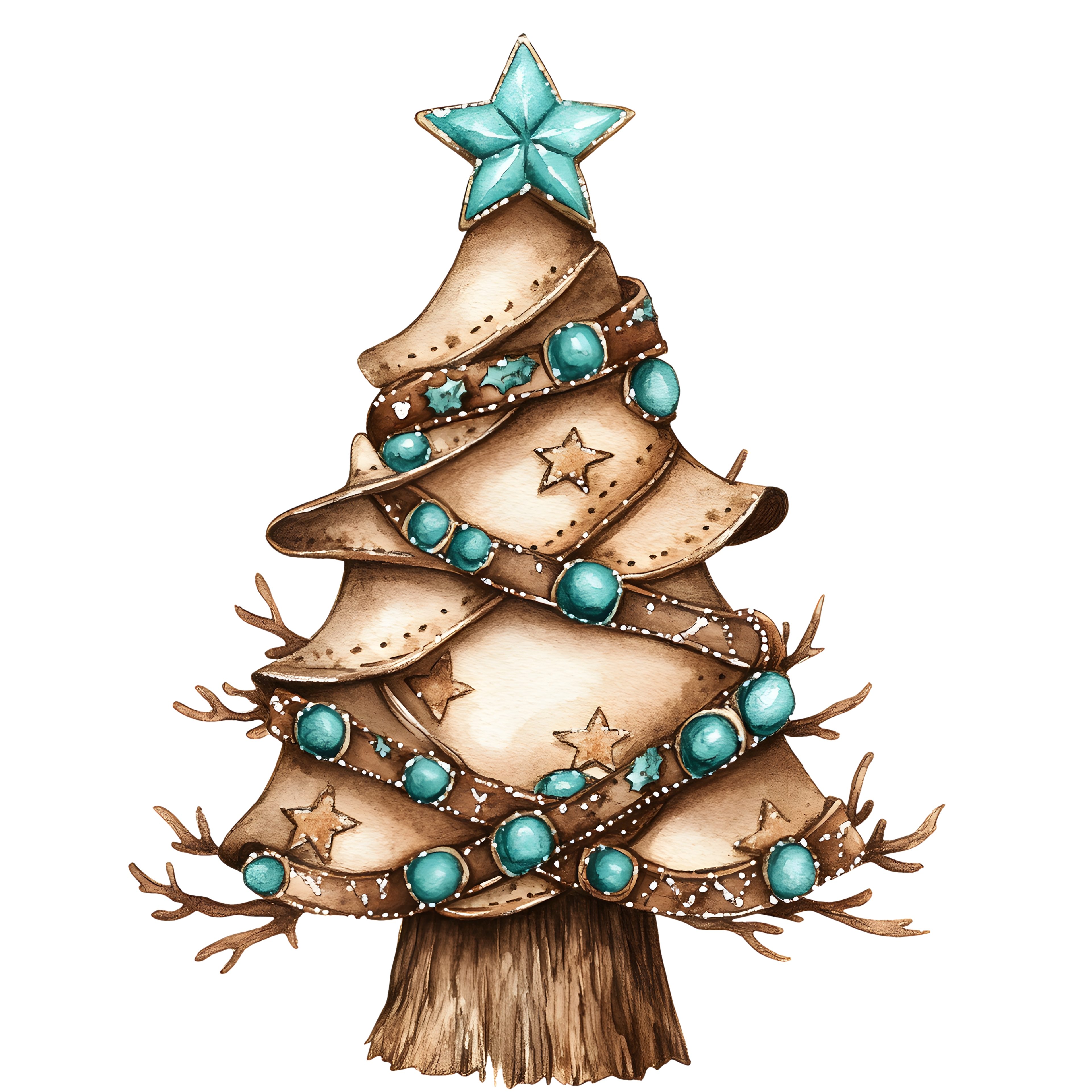 Western Christmas Decal 15