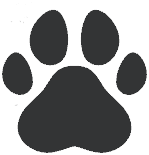 Whimsical Dog 1 - Black Pawprint