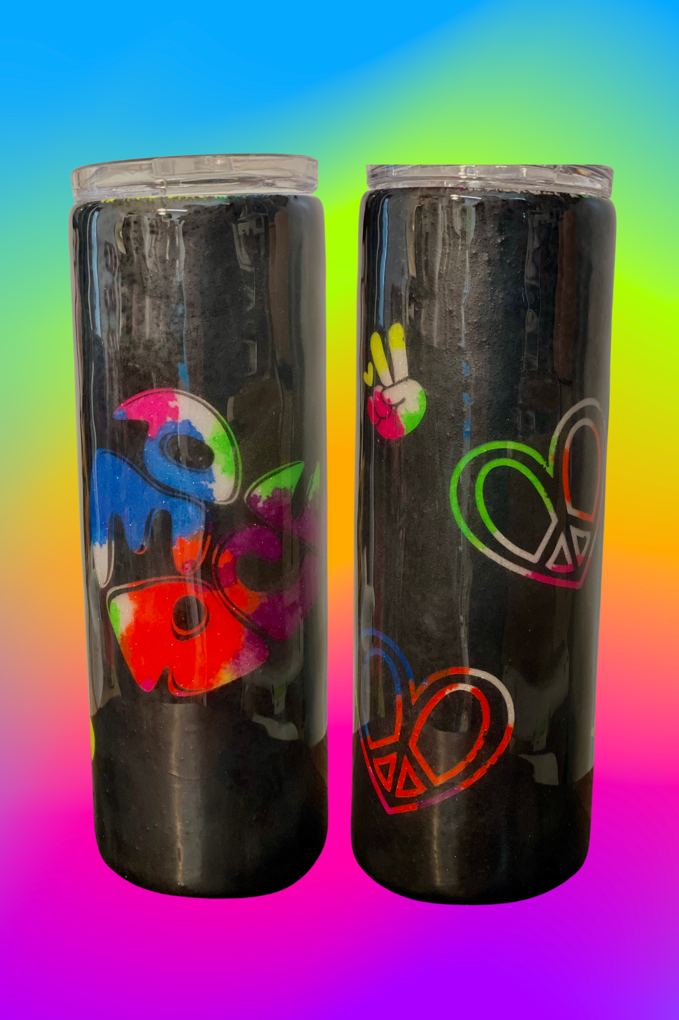 Neon Peace 20oz tumbler