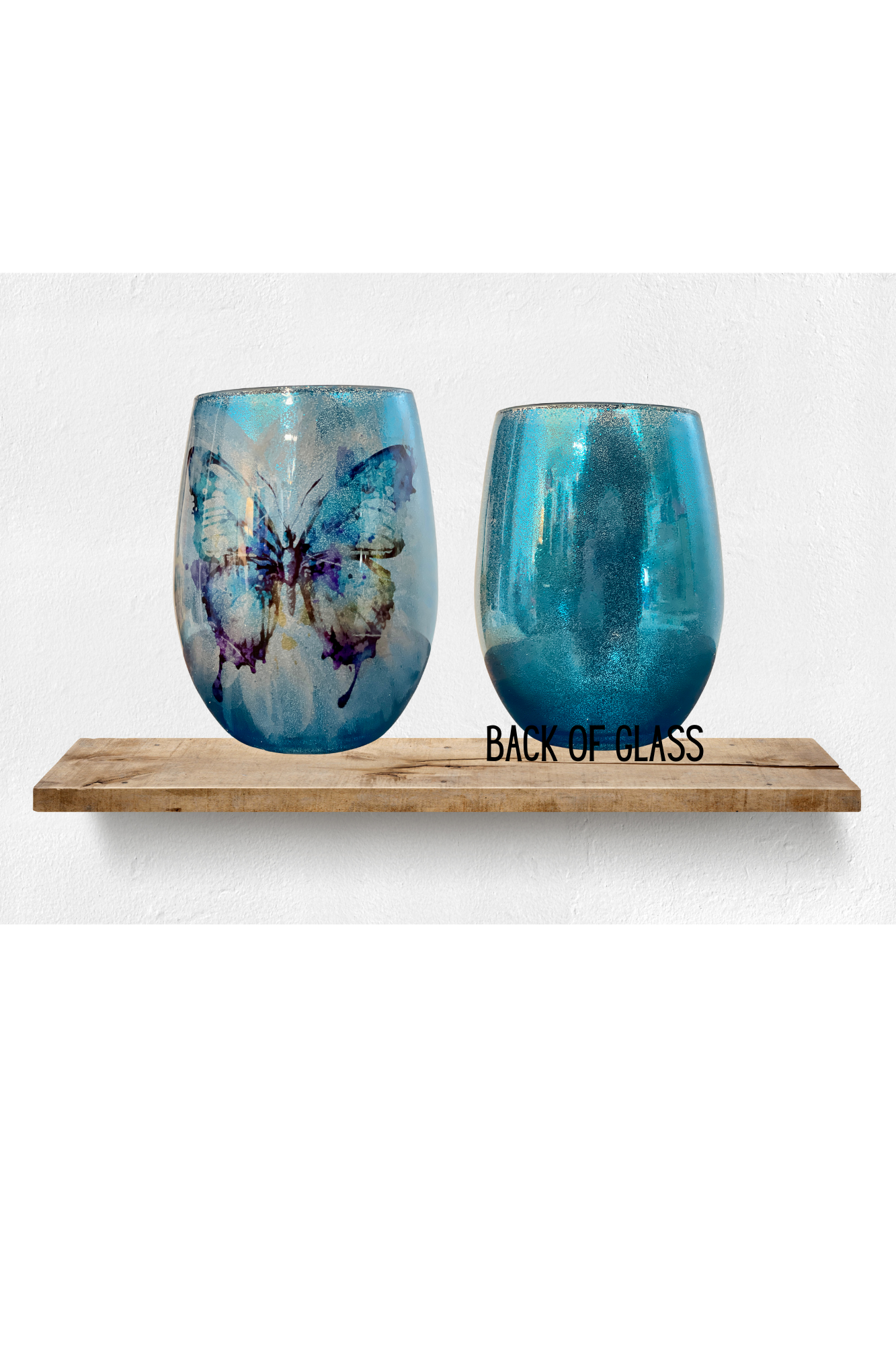 Butterfly wine glass