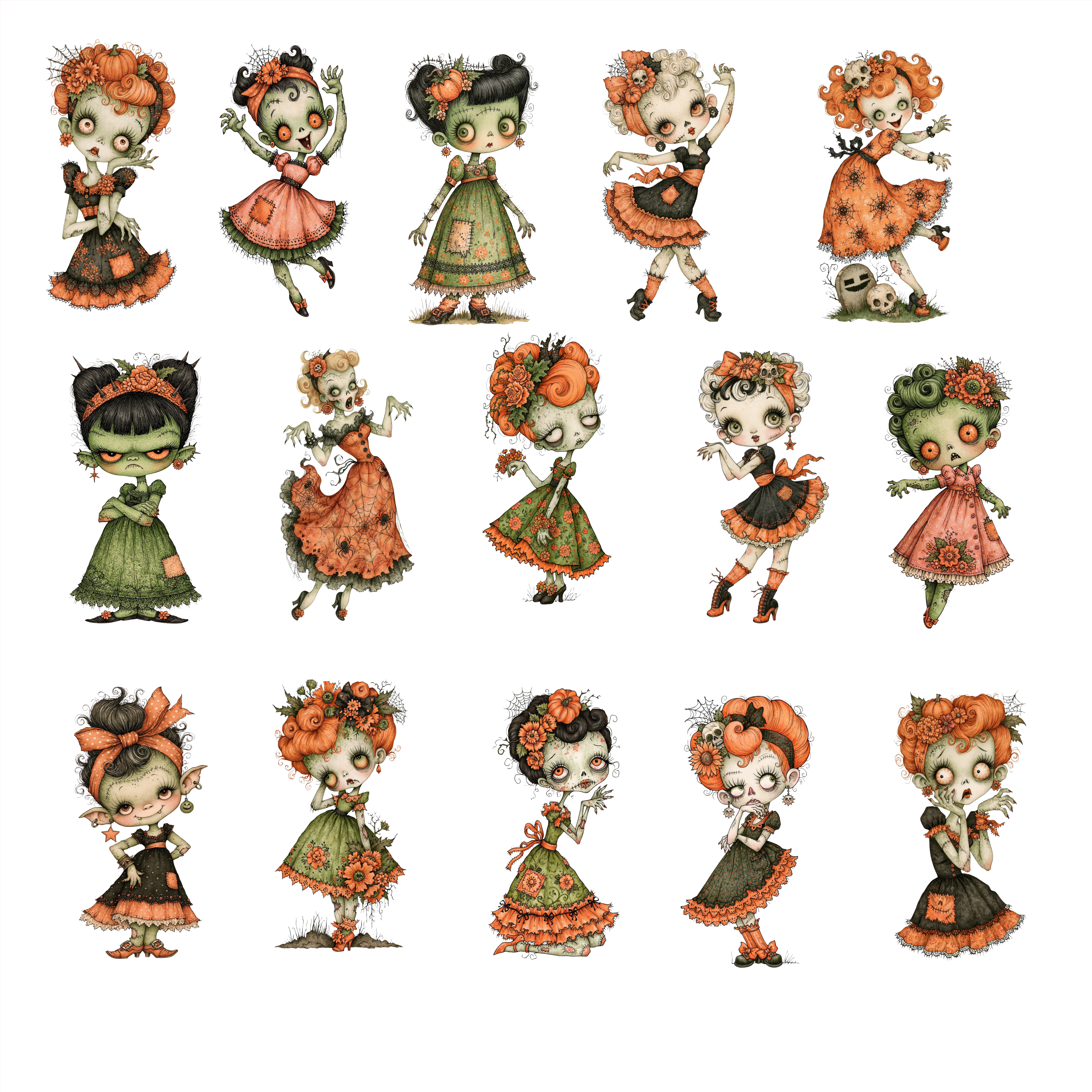 Zombie Dolls Element Sheet 1