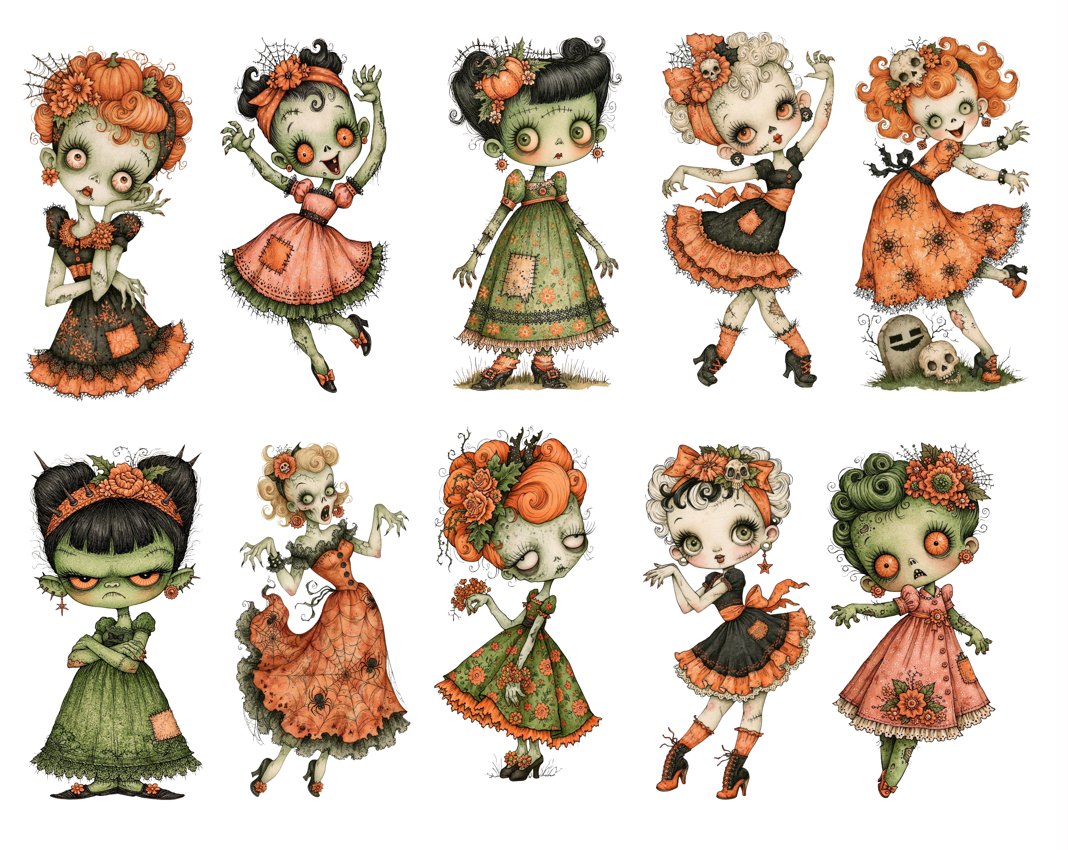 Zombie Doll Element Sheet 1