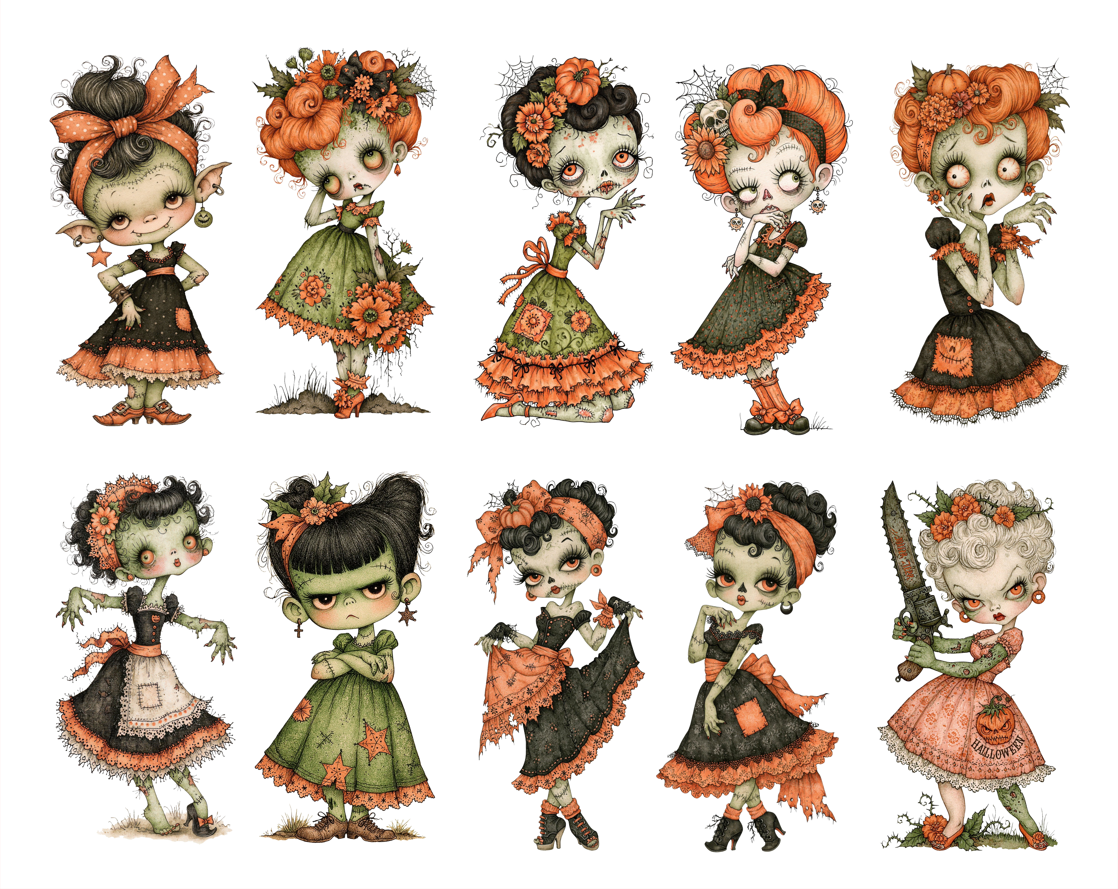Zombie Doll Element Sheet 2