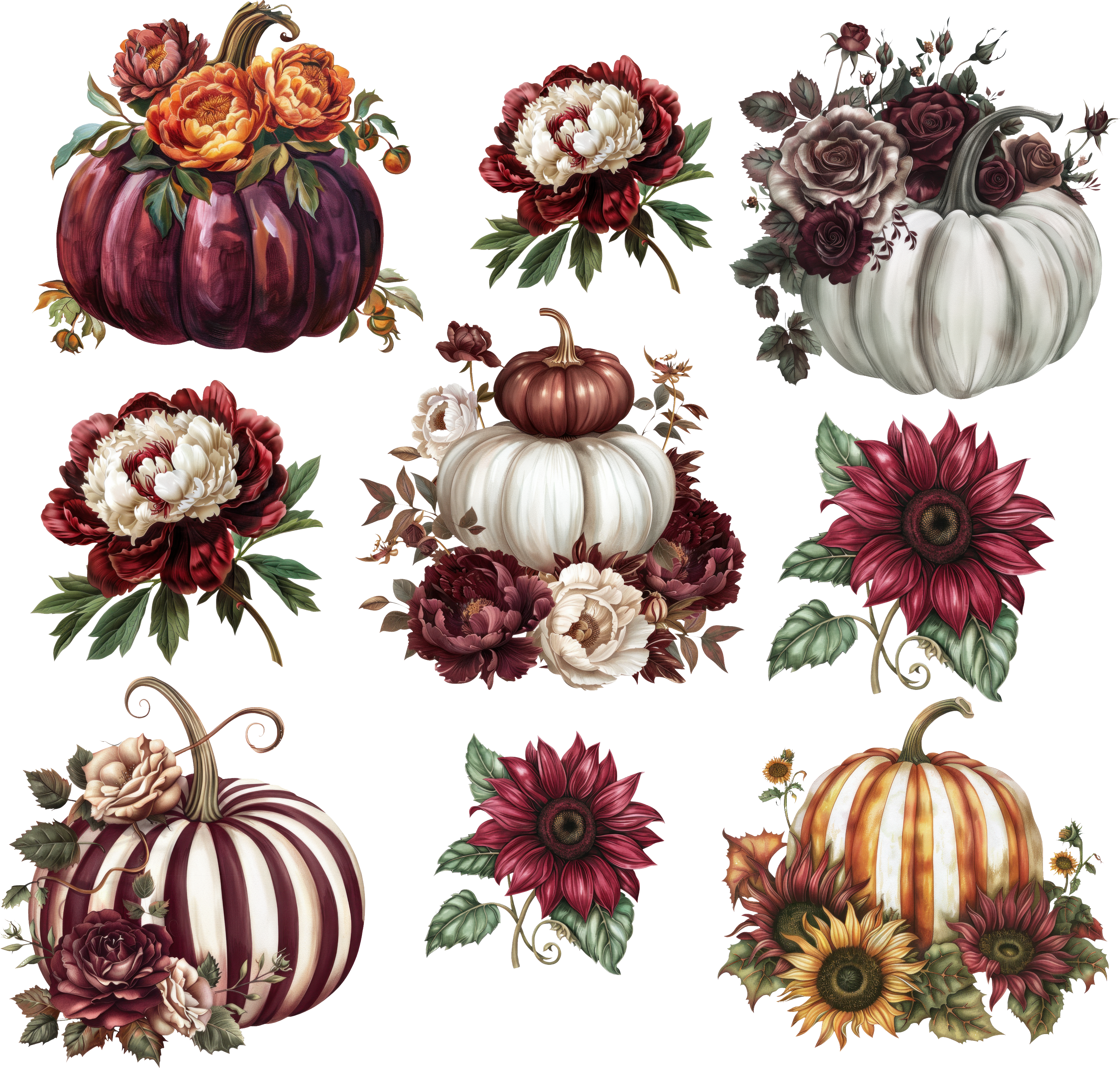 Burgundy Pumpkin Element Sheet