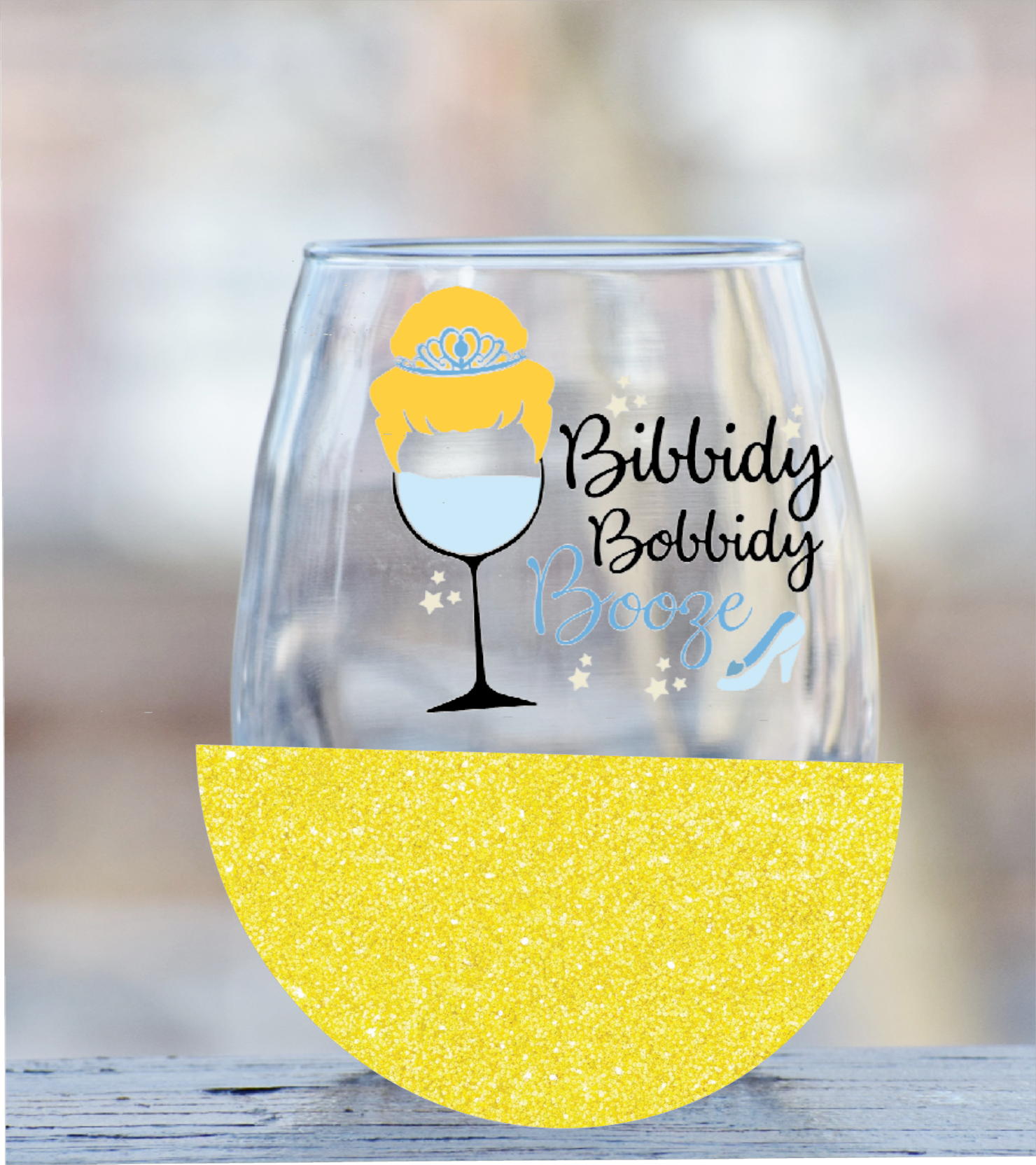 Cinderella wine glass