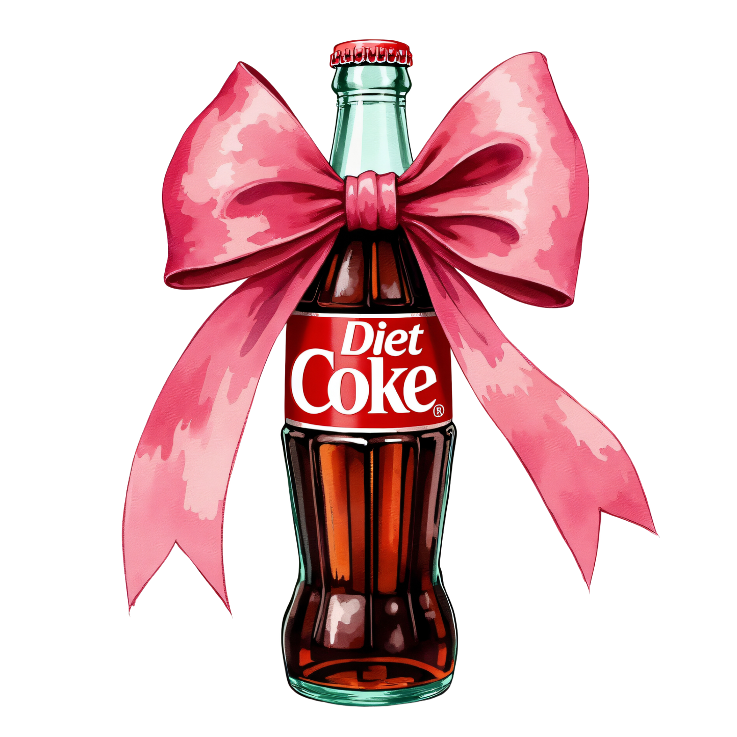 Diet Coke Bow Decal
