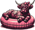 Cow Flamingo Decal 3