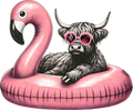 Cow Flamingo Decal 4