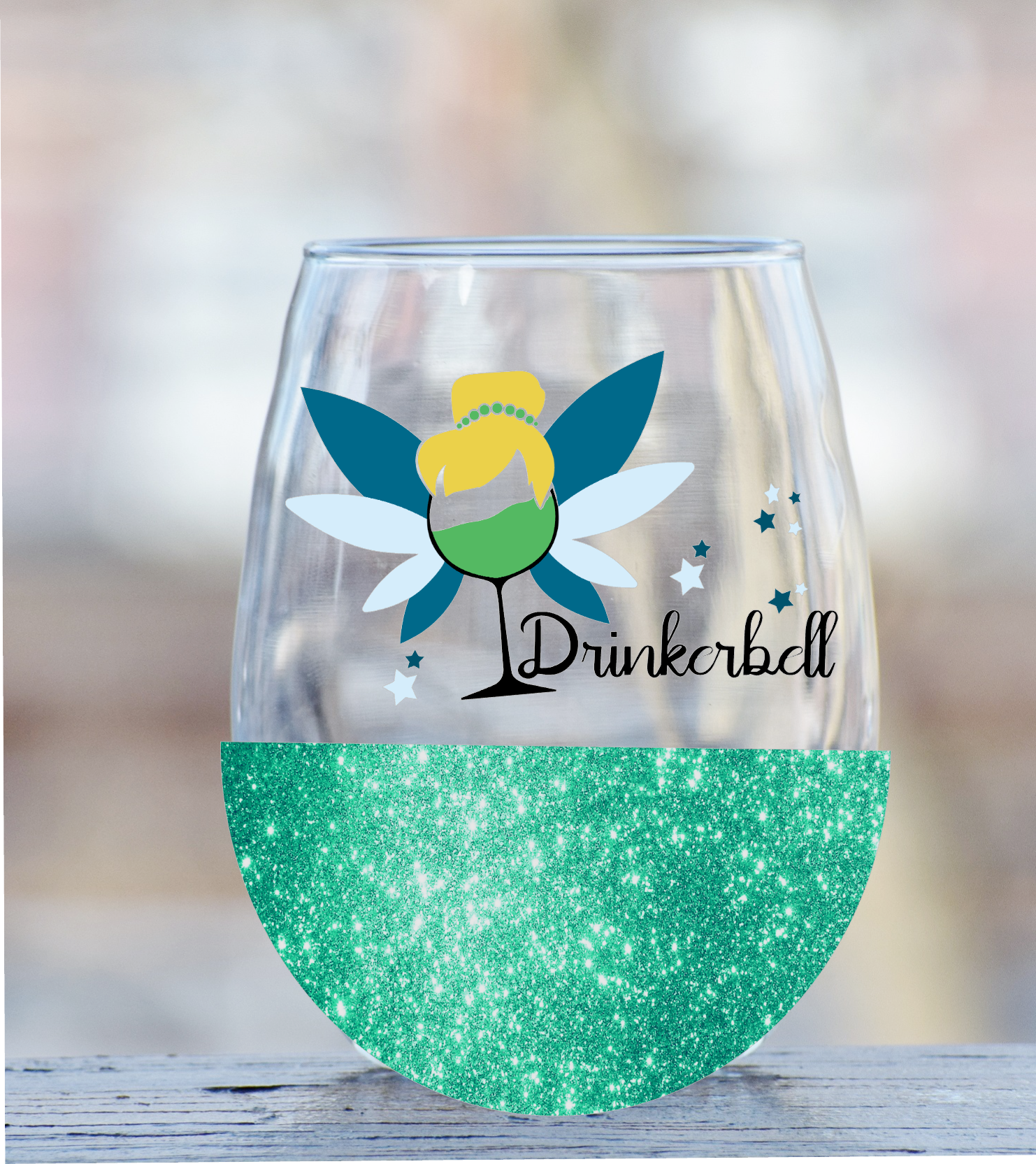 Tinkerbell-Drinkerbell Wine Glass