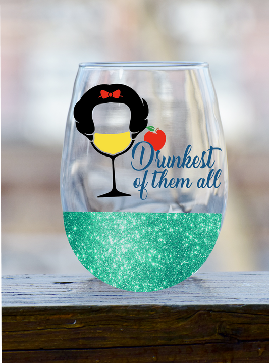 Snow White wine glass