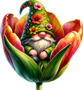 Gnome in Flower Decal