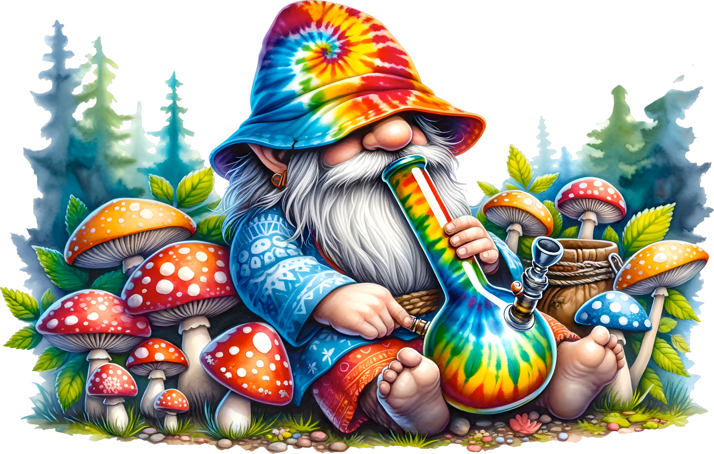 Smoking Gnome Decal