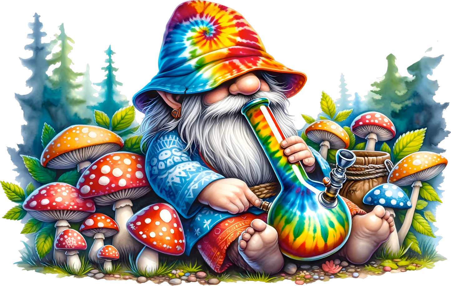 Smoking Gnome Decal