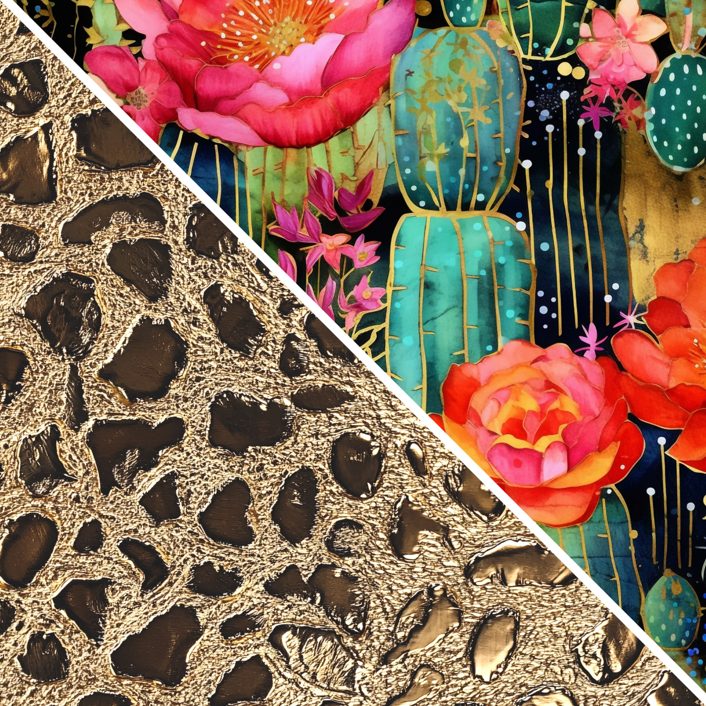 Gold Leopard Mixed Media 2