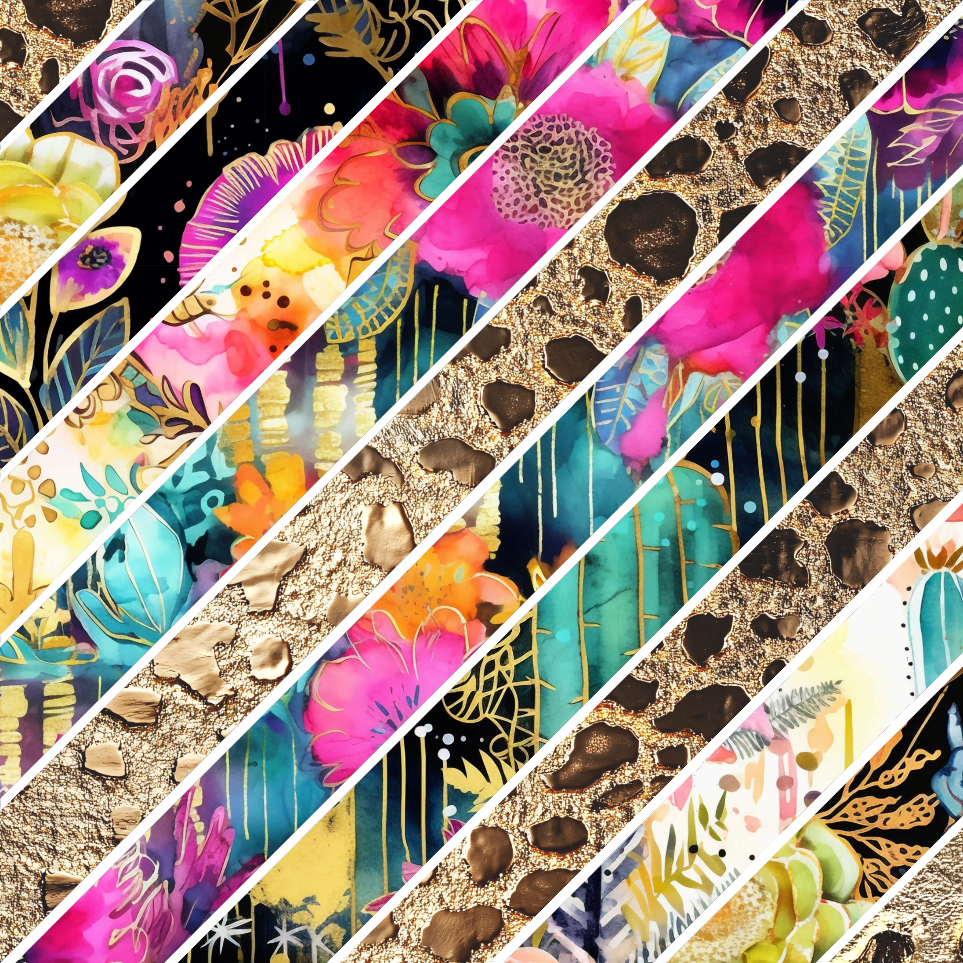 Gold Leopard Mixed Media 9