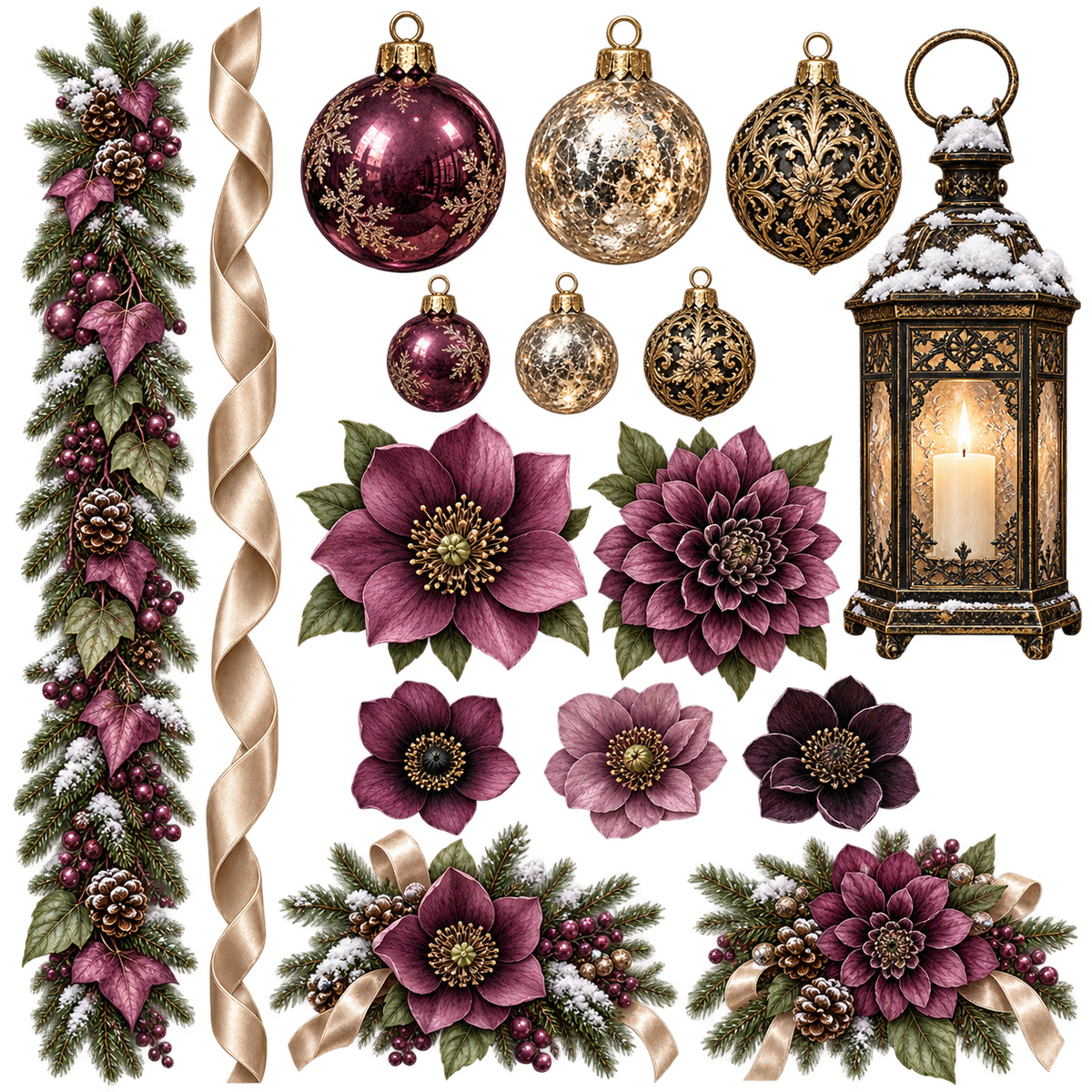 Tarolee's Gothic Christmas- Element Sheet 2