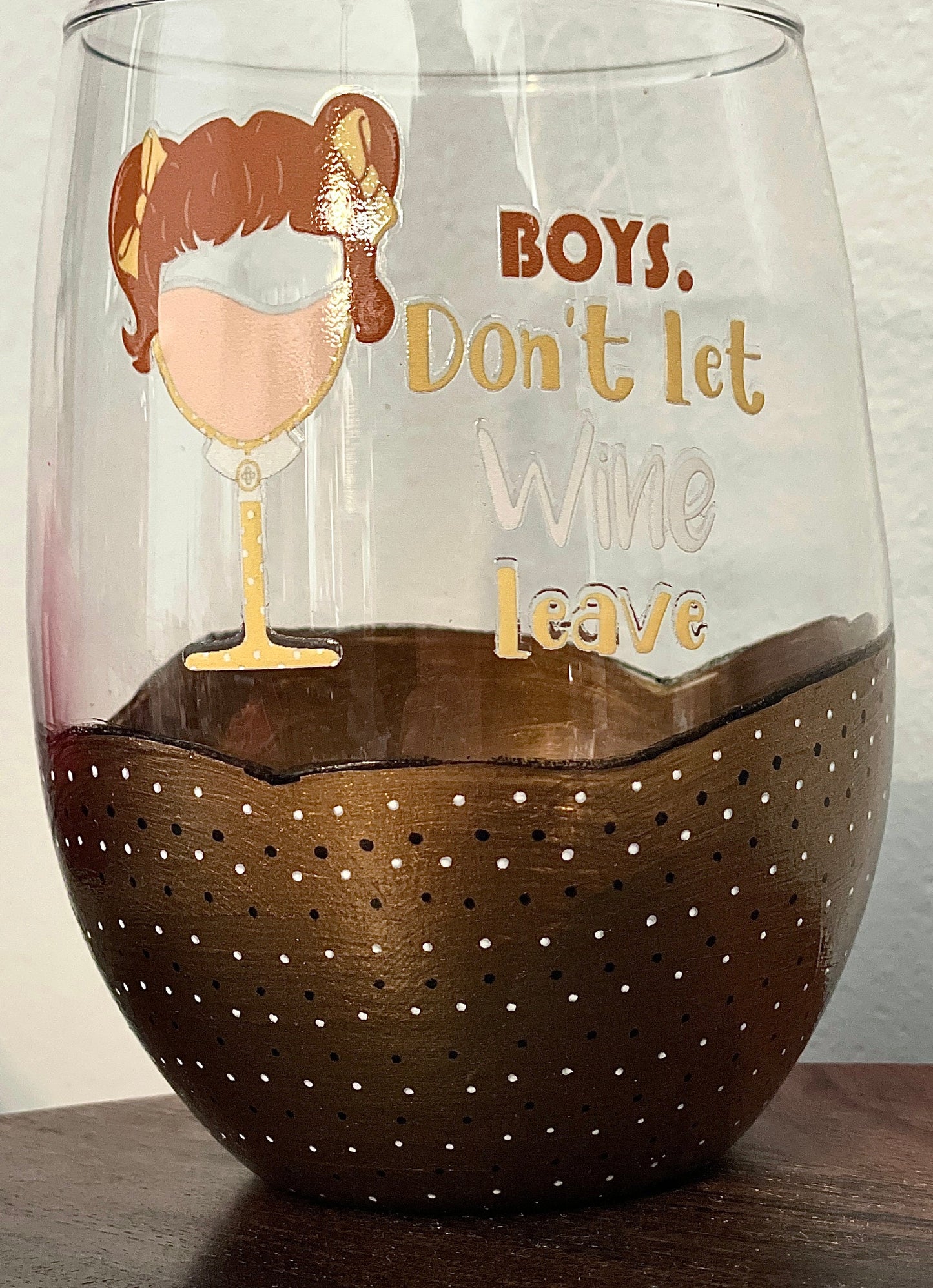 Gabby-Toy Story inspired wine glass