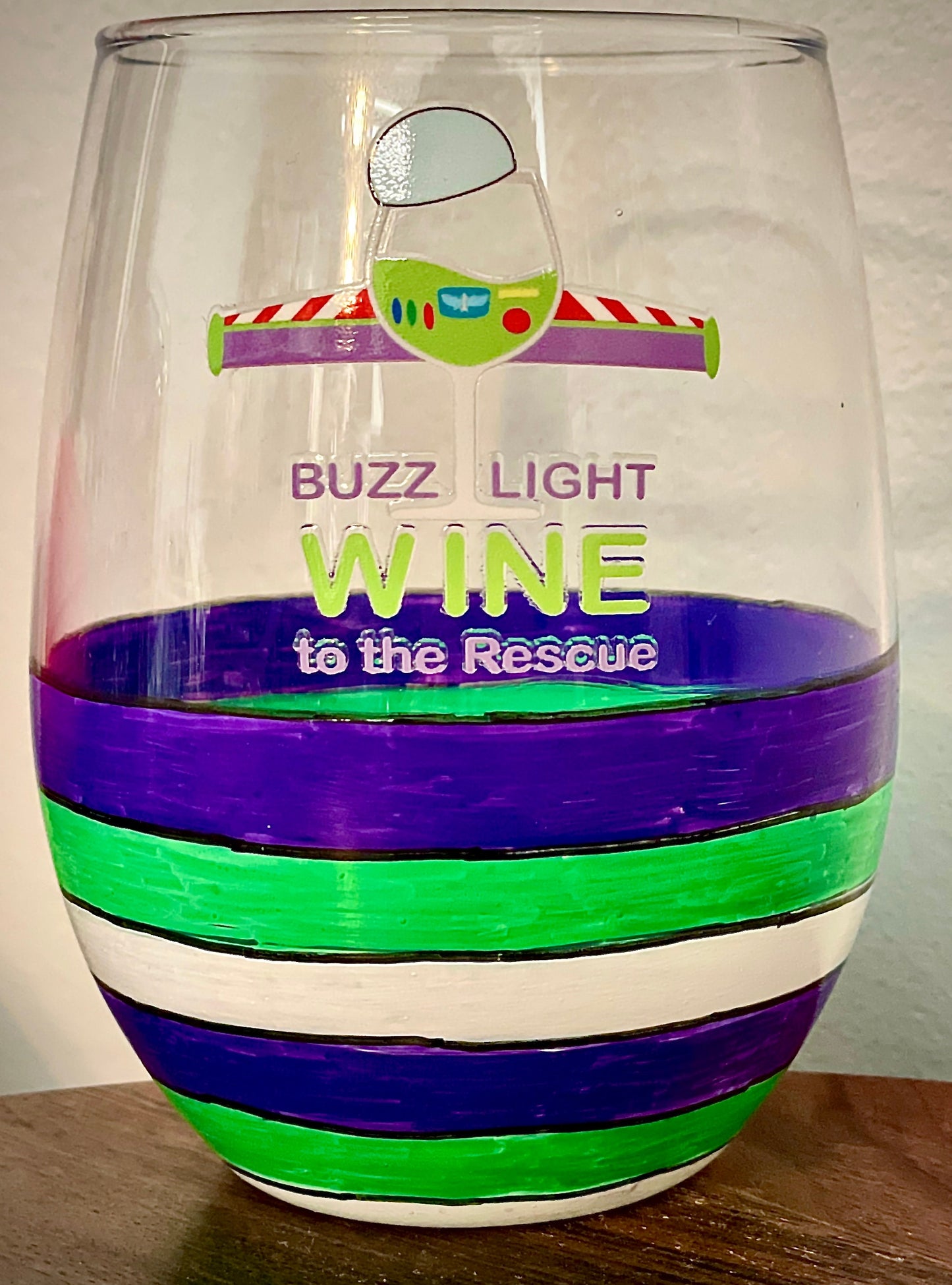 Buzz Lightyear-Toy Story inspired wine glass