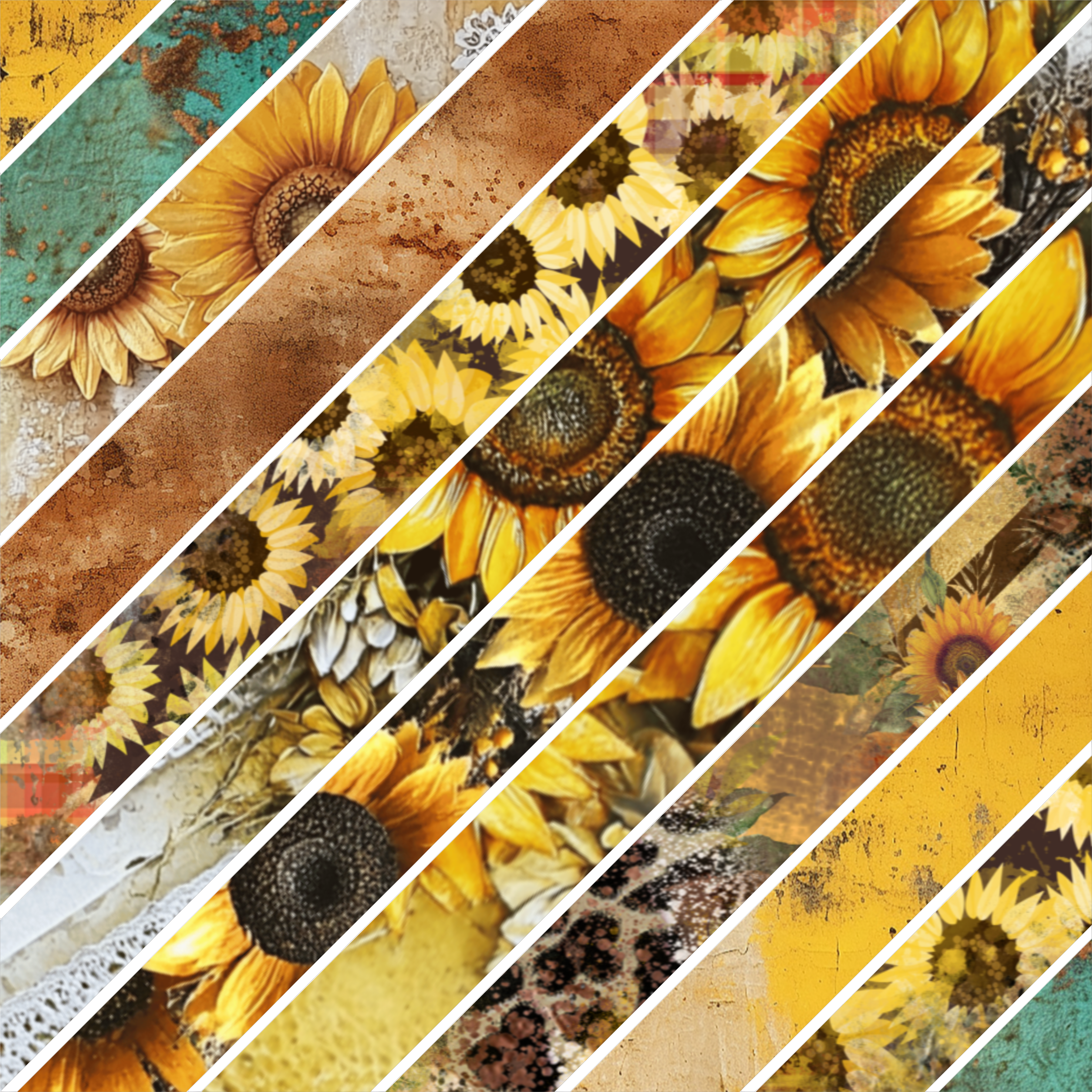 JenniferAnn's Rustic Sunflower Collection Mixed Media 1