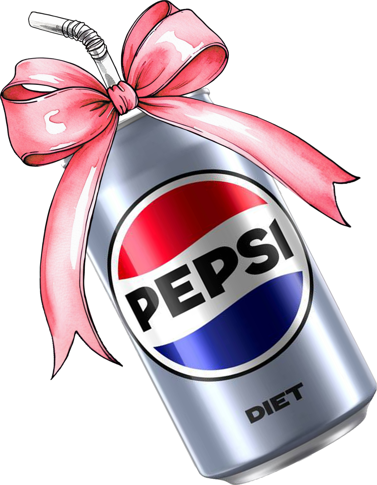 Diet Pepsi Bow Decal