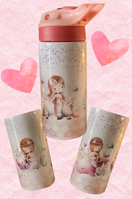 Princess Mermaid 12oz Flip Top Tumbler