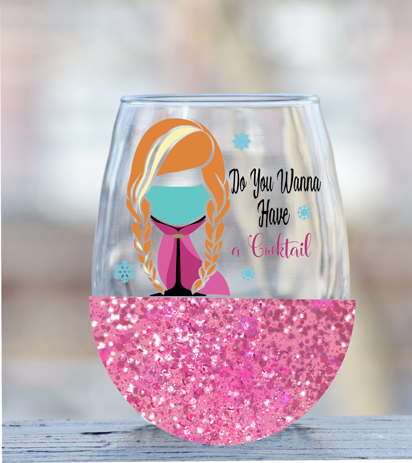 Anna-Frozen Princess wine glass